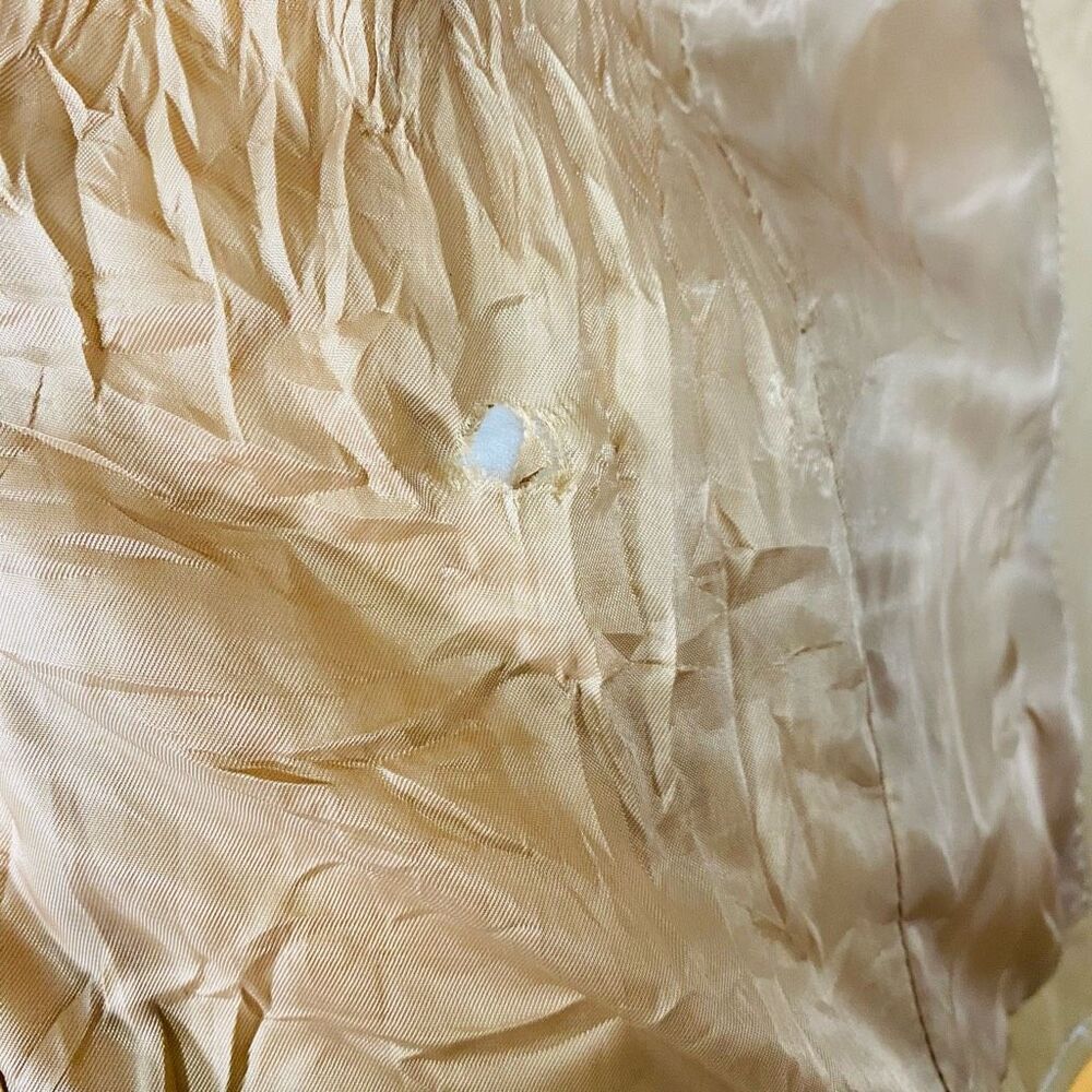 New Neiman Marcus Leather Collection Quilted Lamb Leather Trench Coat Neutral Ca - Picture 10 of 10